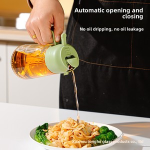 2 em 1 Premium Glass Kitchen <span class=keywords><strong>Oil</strong></span> Pulverizador Dispenser Garrafa para Cozinhar e Servir Azeite Uso Alimentar - Product Image 4