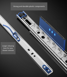 Hiện Đại 35Mm Im Lặng Mịn Kính Thiên Văn Kênh Nhiệm Vụ Ánh Sáng Đầy Đủ Mở Rộng 3 Phần Mềm Đóng Thủy Lực Ngăn Kéo Trượt M32302 - Product Image 4