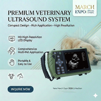 Mini scanner d'échographie vétérinaire rectal pour porcs, noir et blanc, échographie vétérinaire pour animaux