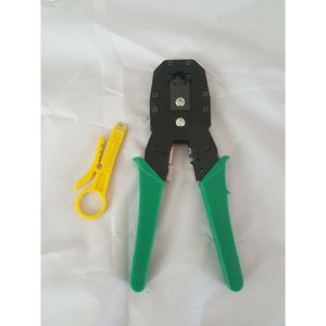Pinza crimpadora de cable de 23 AWG con entrada frontal, mango de plástico de agarre suave, de acero con óxido negro - Product Image 2