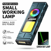 Mini lampe torche EDC RGB 650lm avec clip magnétique, lampe de poche portable rechargeable pour mécanicien, réparation automobile