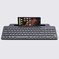 Touchpad Nirkabel Bluetooth dengan Penyangga Terintegrasi, Kontrol Media Mudah untuk Tablet Kantor, Komputer, Laptop, Keyboard