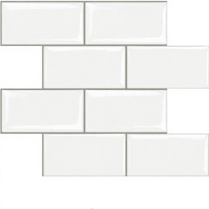 10x10 pulgadas Mosaico Autoadhesivo 3D Blanco para Pared, Estilo Parqué, para Decoración de Interiores, Revestimiento de Pared - Product Image 3