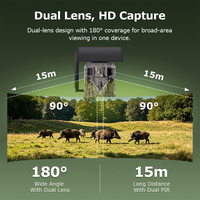 Caméra de chasse solaire 4G Goobsafe H75 24MP à double objectif, GPS, vision nocturne, détection PIR, audio bidirectionnel, fabricant