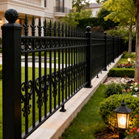 Rampe de balcon en aluminium, clôture de jardin, rampe de jardin, barrière de jardin, périmètre de jardin