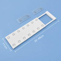 Étagère de rangement multifonctionnelle sans perçage, rectangulaire élargie en plastique PET pour armoire et placard, avec design pliable écologique