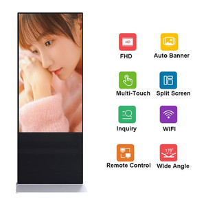 Floorstanding trong nhà <span class=keywords><strong>LCD</strong></span> kỹ thuật số biển Player kiosk cho Mall Chào mừng bạn hiển thị bằng CMS phần mềm dọc quảng cáo biển quảng cáo - Product Image 3