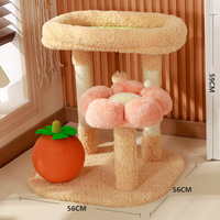 Arbre à chat interactif floral de haute qualité populaire 2026, arbre à grimper pour animaux de compagnie, attrape-fleurs en sisal, lit pour grimper, poteau à gratter