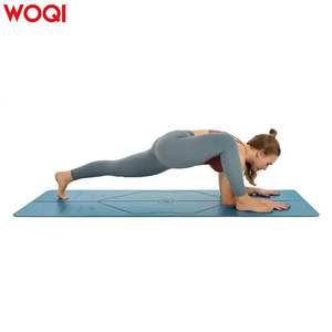 Tapis de yoga Woqi 6 mm d'épaisseur, TPE antidérapant, rectangulaire, bleu marine, pour la gym à domicile, la gymnastique et le remodelage corporel - Product Image 4