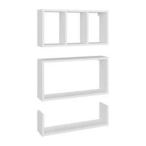 Trego Wall Shelves <b>Set</b> Of 3 Modern Floating Shelves For Home Storage And Decoration Living Room Studio <b>Office</b> - Product Image 2