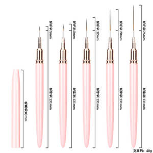 2025 yeni stil ince tel altını kanca hattı nokta çiçekler bir çizgi resimleri çizin tırnak fırçası - Product Image 2