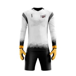 Luson Jeugd Custom Voetbal Jersey Keeper Uniform Tenue Lange Mouw Voetbalshirt Mannen Voetbal Kleding Jeugd Custom Goalie Soccer Je