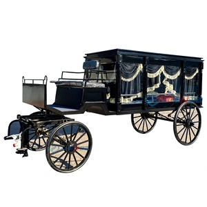 Latest Design Horse Drawn Funeral Hearse Coffin Buggy Motorcycle Funeral Cart Funeral Service Wagon - Product Image 1