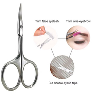 Ciseaux de toilettage multifonctionnels en acier inoxydable pour la beauté, à pointe fine, pour cuticules et sourcils, vente en gros