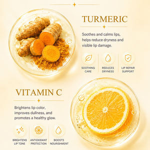 Crème Lèvres Hydratante en Profondeur au Curcuma Bio et Vitamine C 15g – Soin Nuit Anti-Rides et Exfoliant pour les Lèvres – Nourrissante – Vente en Gros OEM/ODM - Product Image 5