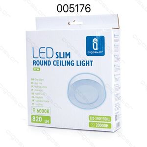 LED Slim Round Ceiling Light 12W 6000K 820LM 220-240V 20000H - Product Image 1