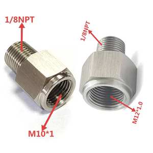 1/8NPT-Stecker auf M12 * 1 M10 * 1 Innengewinde adapter Edelstahl-Öldruck messer gelenk Universal-Reduzier instrument - Product Image 2
