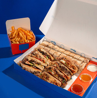Emballage personnalisé pour restaurants : Boîte en papier pour Shawarma, Doner Kebab, Plats à emporter, Fast-food, Burger, Frites, Poulet, Hot-dog