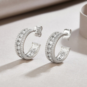 Orecchini a Cerchio per Donne, Accessori per Orecchie Semplici e alla Moda per Uso Quotidiano - Product Image 2