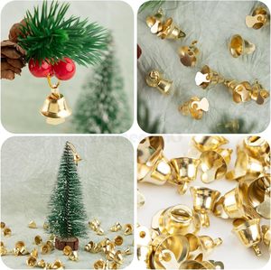 <span class=keywords><strong>Mini</strong></span> Campanas Doradas de 10mm-50mm, Hechas a Mano, de Metal, para Decoración de Árboles de Navidad, Adornos Colgantes para Mascotas, Manualidades, Regalos - Product Image 4