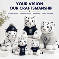 Fabricant de jouets en peluche Tigre Blanc Personnalisé OEM ODM Vente en Gros Animaux en Peluche Réalistes Poupées Douces Mascottes de Marque Articles Cadeaux