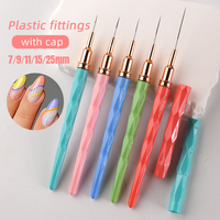 Pinceau pour liner à ongles, manucure professionnelle, bricolage, dessin, peinture, fleurs, lignes, rayures, stylo, manche en plastique, nylon, ensemble de couverture pour nail art