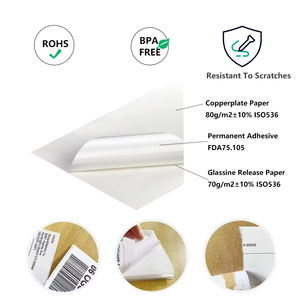 Custom Fashion Zebra Copperplate 2X4 ''3000PCs Producto de <span class=keywords><strong>ropa</strong></span> <span class=keywords><strong>Etiquetas</strong></span> de precio digitales Etiqueta de código de barras Rollo de papel Adhesivo - Product Image 3