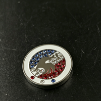 Clip de chapeau de golf plaqué or, surface polie et lisse, service de gravure et de logo personnalisés, idéal pour la collection de souvenirs de golfeurs
