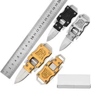 Coltello Pieghevole Portatile Mini da Campeggio in Acciaio Inox Multifunzione Durevole con Portachiavi Collana per Sopravvivenza e <span class=keywords><strong>Autodifesa</strong></span> - Product Image 2