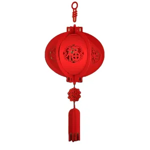 Yiwu fábrica vermelho ano novo chinês decoração festival ornamentos feltro lanterna para primavera festival casa decoração