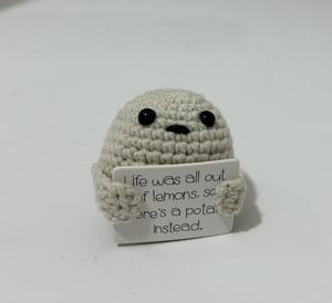 ตุ๊กตาถักมะเขือเทศบวกทำด้วยมือตุ๊กตามันฝรั่งพลังงานบวกการแสดงออกทางสีหน้าตลก - Product Image 6