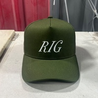 Gorra Trucker OEM de 5 Paneles con Visera Plana, Nueva Llegada, de Algodón Sólido, Colores Sólidos, Estructurada, con Cierre a Presión, Bordado 3D Personalizado, RIG Marrón Oscuro