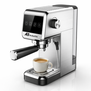 <span class=keywords><strong>Cafetera</strong></span> Espresso Semiautomática Anbolife de 20 Bares, 1400W, Termobloque, Panel Táctil, Vaporizador, Tanque de Agua de 1.2L, para Hogar y Oficina - Product Image 2