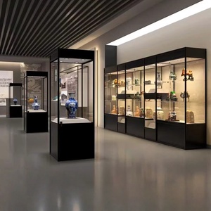 Vitrine de présentation de bijoux de <span class=keywords><strong>pharmacie</strong></span> de musée moderne Comptoir en verre Éclairage LED Écologique Support en métal robuste pour la vente au détail - Product Image 4