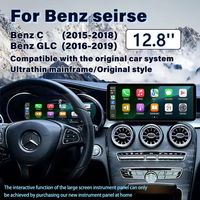 Reproductor Multimedia de Radio para Auto con Pantalla Táctil Ultra HD de 12.8 Pulgadas, Android 14, GPS, Carplay, FB, BT, 8G para Mercedes C W205 Benz