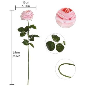 Nouvelles roses artificielles haut de gamme style Ins moderne, toucher réel, roses Austin effet mouillé pour mariages et décorations intérieures - Product Image 5