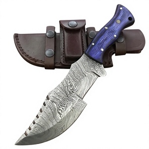 Handmade Industrial Grade Damascus Steel Tracker Knives Hardness Wood Handle Outdoor Camping OEM Tracker knifes - Product Image 3