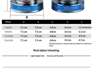 Döner Balıkçılık Makarası Uzun Mesafe Atışları İçin Boşluksuz Deniz Kullanımına Uygun Sağ El Kullanımlı Metal Paslanmaz Çelik Makara Gövdesi Değiştirilebilir Saplı - Product Image 5