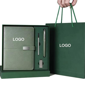 Promosi mewah hadiah perusahaan Set 4 in 1 Notebook Pen USB Flash disesuaikan Logo kantor Set Hadiah untuk promosi Set - Product Image 1