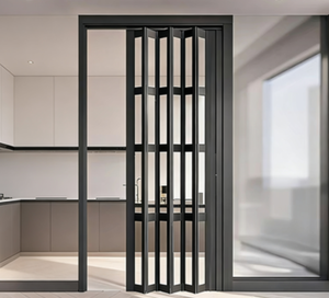 ประตูพีวีซีแบบพับเลื่อนสำหรับใช้ภายในอาคาร เชื่อมต่อแก๊สในครัวแบบซ่อน <span class=keywords><strong>ฉาก</strong></span><span class=keywords><strong>กั้น</strong></span><span class=keywords><strong>ห้อง</strong></span>น้ำสำหรับห้องนั่งเล่น ยอดนิยมในห้างสรรพสินค้า - Product Image 5