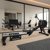 Máquina de Remo Sentado K7199W para Gimnasio en Casa, Resistencia al Agua, Plegable, Herramienta de Entrenamiento Cardiovascular Interior con Monitor Digital