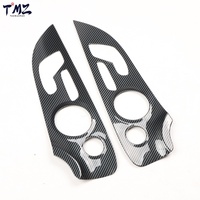 2 Buah Penutup Interior Plastik Trim Panel Pintu Motif Karbon untuk Mercedes Benz E Class AMG Coupe 2016 2021