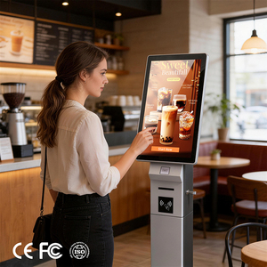 Kiosque de commande automatique pour <span class=keywords><strong>restaurant</strong></span>, écran tactile 21,5 pouces - Machine de paiement intégrée pour restauration rapide, prix direct usine - Product Image 2