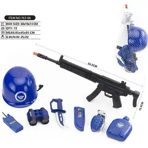 Hot Sales Wholesale role playing game toys - Police play set com arma de som, estourar cap, vestuário protetor