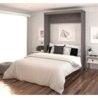 Lit escamotable double queen king escamotable de luxe moderne Cadre en bois pliable avec drap Lits escamotables en bois contemporains au design