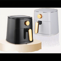 Nouvelle conception Friteuse à air électrique intelligente domestique carrée 3L multifonctionnelle avec bouton rotatif, contrôle numérique et grille en plastique antiadhésive