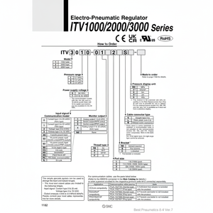 Régulateur de pression électro-pneumatique SMC Pneumatics ITV1030-042N - Product Image 1