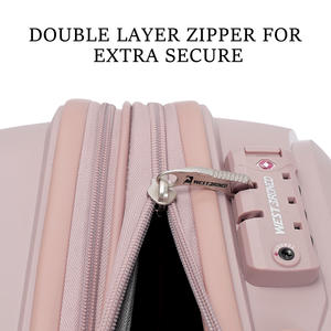 ชุดกระเป๋าเดินทางน้ำหนักเบาหรูหรา 3 ชิ้น วัสดุ PP คลาสสิกเรียบง่าย พร้อมกุญแจรหัสแบบแข็ง ด้ามจับนุ่ม สำหรับการเดินทาง - Product Image 4