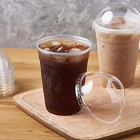 Gobelet en PET transparent jetable personnalisable de 98 mm avec impression sérigraphique pour thé au lait et jus
