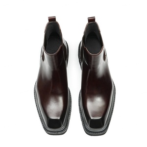 Botas de Hombre Estilo Otoño 2025, Botas Cortas Inglesas con Suela Gruesa, de Cuero, Casuales, con Punta Redonda, Modernas y a la Moda - Product Image 6